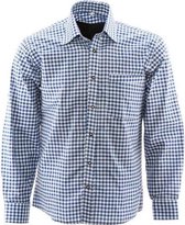 Benelux wears/ Tiroler Hemd Blauw wit voor Mannen / Oktoberfest / 65 % Cotton 35% polyester Maat( M )