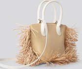 NA-KD Fringe Beach Vrouwen Tas - Beige - Maat