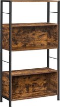 Segenn's Monk Boekenkast - wandkast - Opbergrek - Bruin - Vintage 80 x 30 x 148 cm