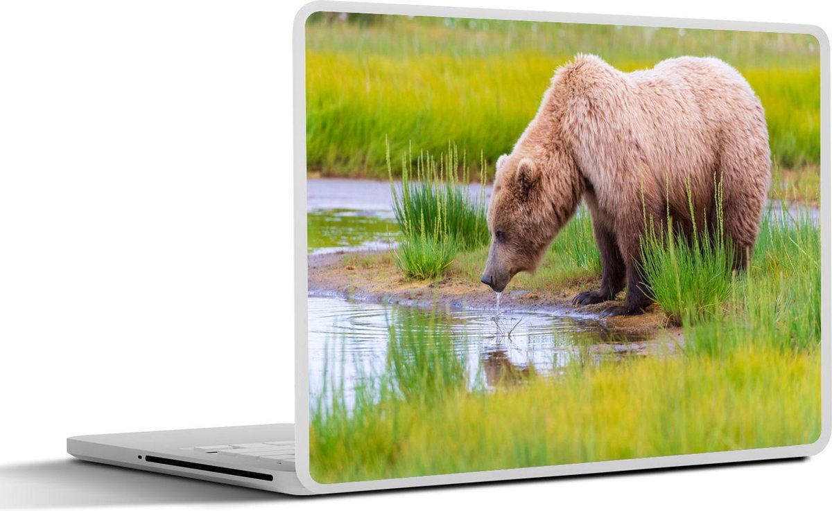 Afbeelding van product SleevesAndCases  Laptop sticker - 10.1 inch - Beer - Water - Gras - Wild