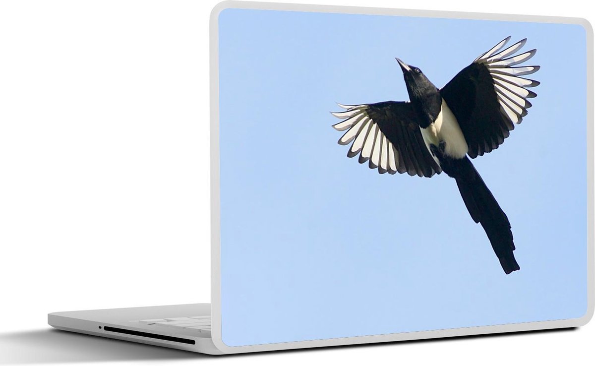 Laptop sticker - 11.6 inch - Ekster met gespreide vleugels