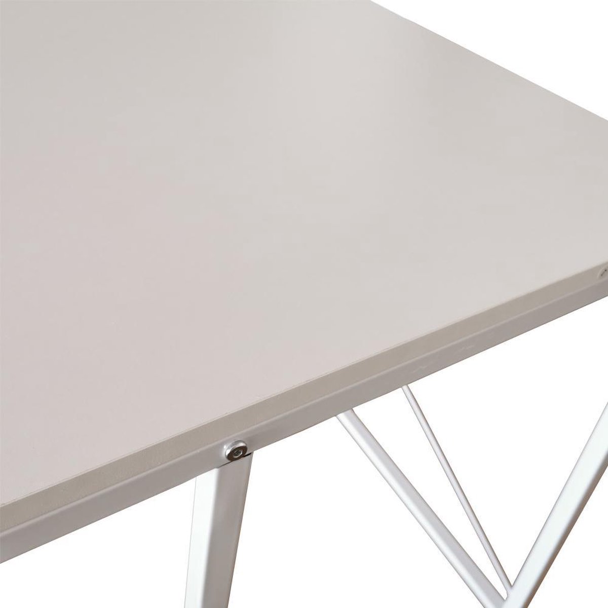 null Bureau Stoer Industrieel Wit Laptoptafel - afbeelding 4