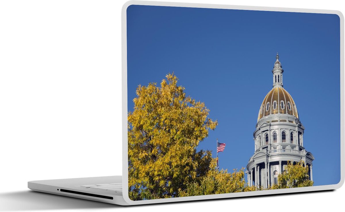 Afbeelding van product SleevesAndCases  Laptop sticker - 15.6 inch - Colorado State Capitol in de herfst
