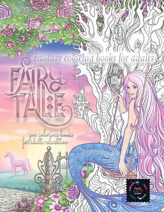 Fairy tale fantasy coloring books for adults - cover