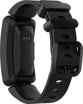 YONO Siliconen Bandje - Geschikt voor Fitbit Ace 2 Kids - Zwart