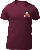 Dragonball Z - Little Goku - Heren T-Shirt - Getailleerd - Katoen - Ronde Hals