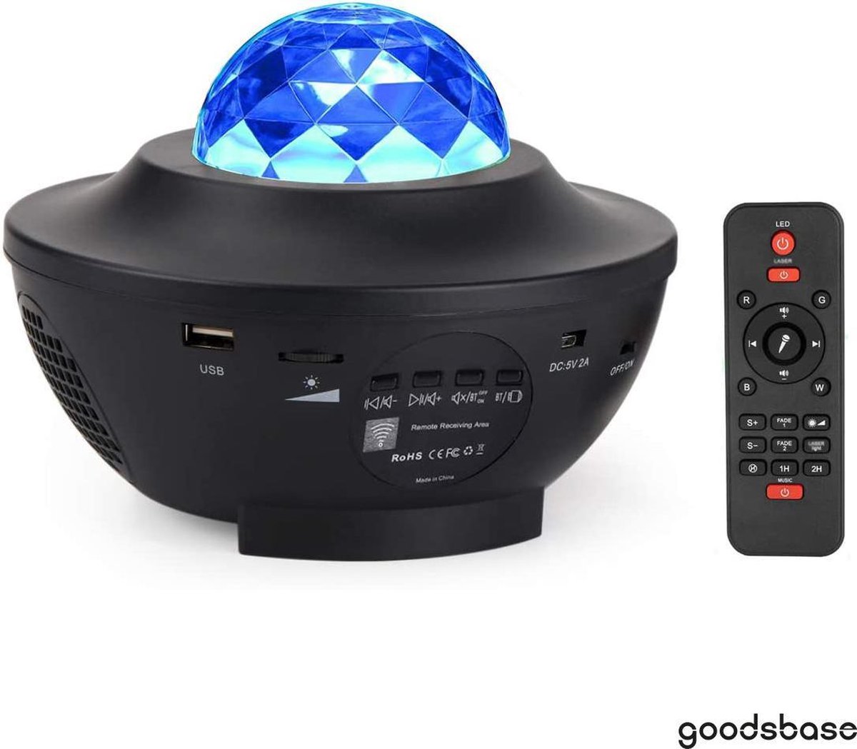 Goodsbase 2 in 1 Sterren Projector - Bluetooth - Bluetooth speaker
