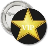 10X Button Vip Gold Star - button - badge - VIP - party - feest