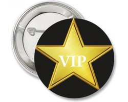 VIP Gold Star Button - Badge voor party en evenement - 10 stuks - feest - party - gala