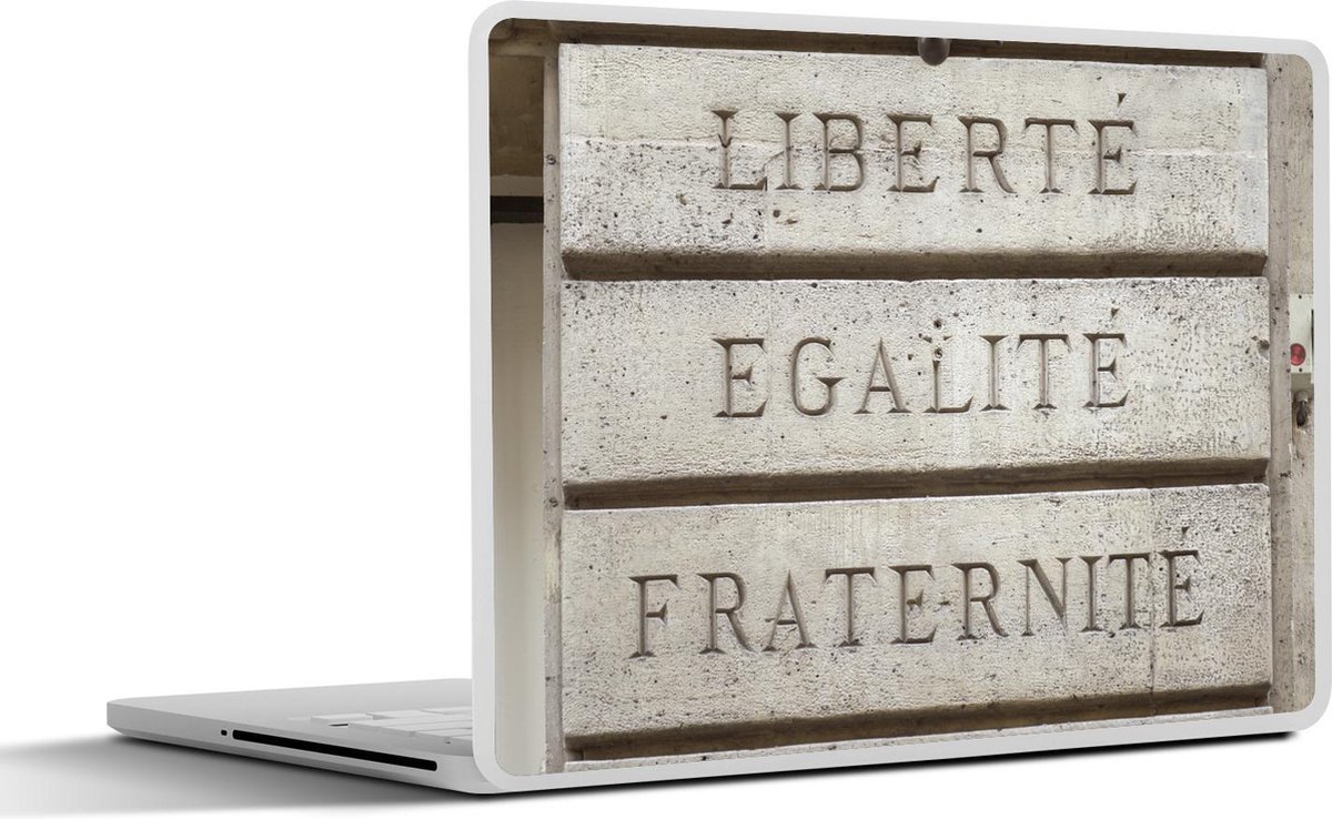 Afbeelding van product SleevesAndCases  Laptop sticker - 17.3 inch - Vrijheid, gelijkheid en broederschap