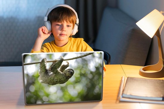 Sticker pour ordinateur portable - 10,1 pouces - Un paresseux se bloque dans les arbres