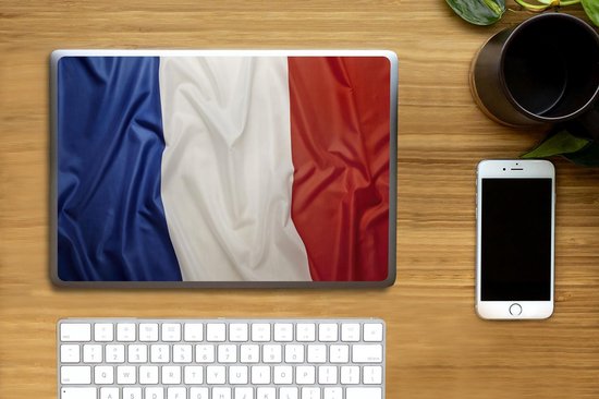 Sticker ordinateur portable - 14 pouces - Gros plan du drapeau de la France
