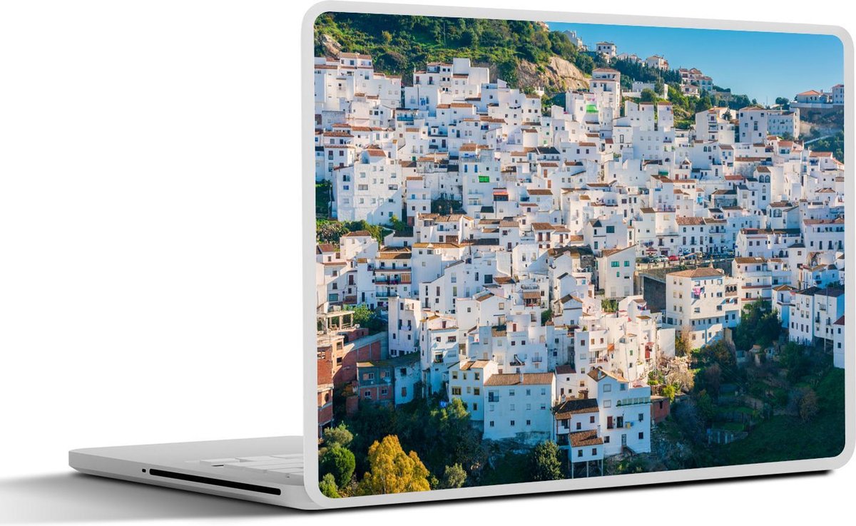Afbeelding van product SleevesAndCases  Laptop sticker - 12.3 inch - Een luchtfoto van het dorp Casares Spanje