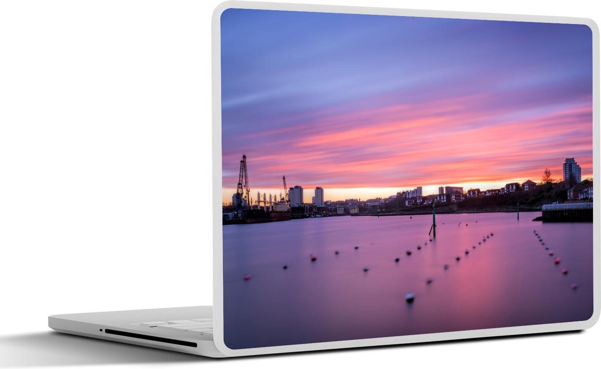 Laptop sticker - 13.3 inch - De zonsopkomst aan het water in Sunderland