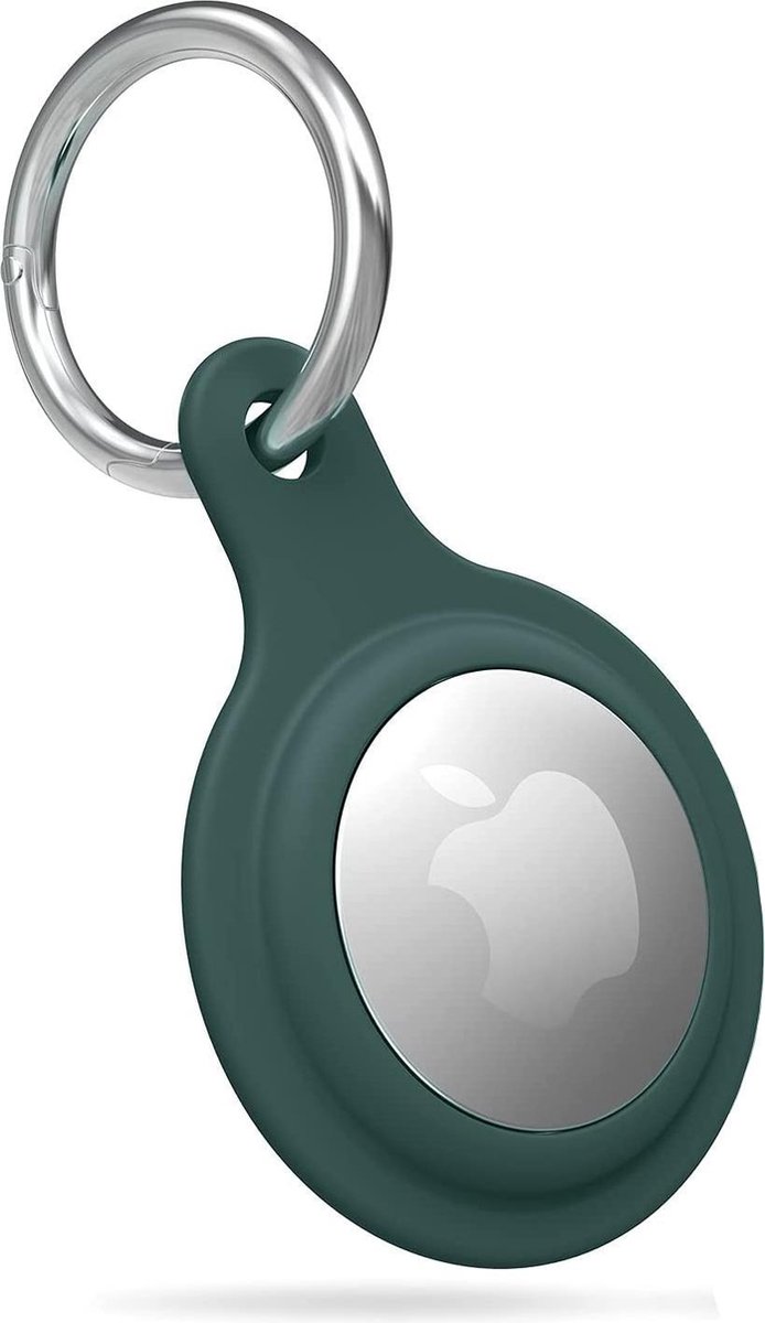 Geschikt voor YPCd® Apple Airtag Siliconen Sleutelhanger - Groen