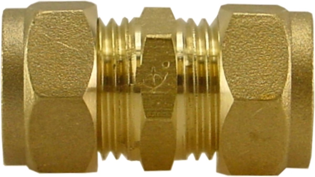 Knel rechte koppeling 15x15mm set van 2 stuks
