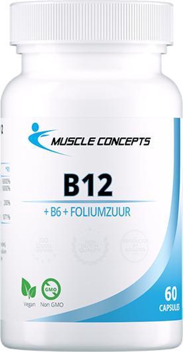 Vitamine B12 | Muscle Concepts - adenosylcobalamine + methylcobalamine - 60 capsules