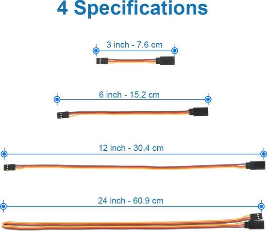 Câble Servo RC MMOBIEL 12X 5X 3 Broches / Câble Servo Y 5X pour Drone RC, Voiture, Robot, etc.