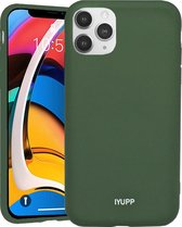 IYUPP Siliconen cover geschikt voor Apple iPhone 11 Hoesje Army Groen