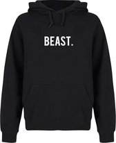 BEAUTY & THE BEAST couple hoodies zwart (BEAST - maat L) | Matching hoodies | Koppel hoodies