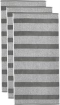 Beddinghouse Sheer Stripe set van 3 Handdoeken - 50x100 cm - Antraciet