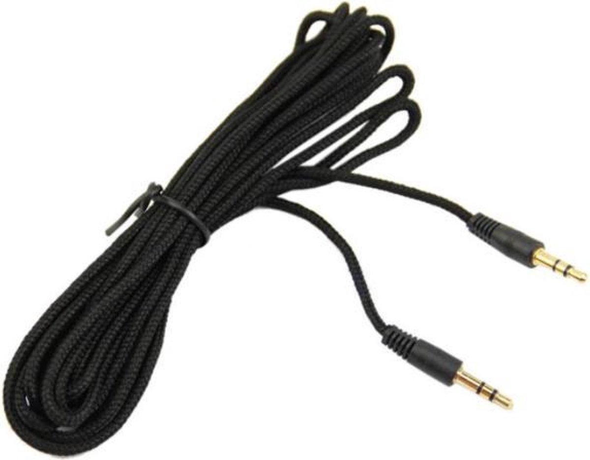 Audio Kabel 3.5mm Jack Aux Kabel Stereo 3 meter zwart