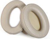Luxe Lederen Oorkussen Set Geschikt Voor Sony WH1000XM4 - Vervangende Koptelefoon Earpads - Oor Kussens - Ear Pads - Oorkussens Met Memory Foam Binnenlaag - Beige