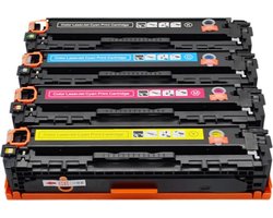 Inkmaster huismerk XL Multipack Laser toner cartridges voor HP (125A) CB-540A, CB-541A, CB-542A en CB-543A - Geschikt voor HP Color Laserjet…