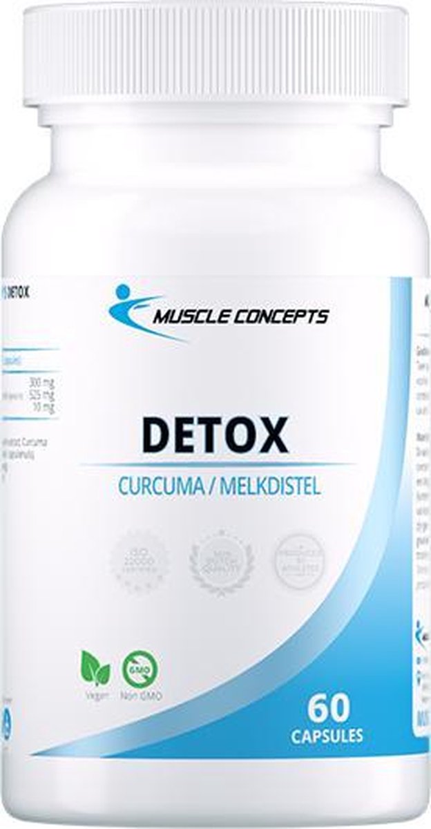 Detox kuur - Om te ontzuren / ontgiften lichaam - 60 capsules | Muscle Concepts