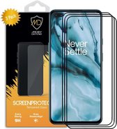 3-Pack OnePlus Nord Screenprotectors - MobyDefend Gehard Glas Screensavers - Zwarte Randen - Glasplaatjes Geschikt Voor -
