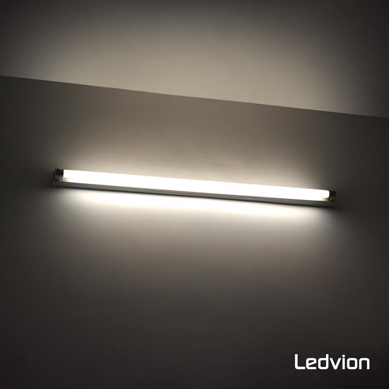 Ledvion LED Tube 60CM, 7W, LED Neon LED TL Lamp, LED TL Buis Tube, 4000K, 1120 Lumen, Hoog Rendement Tube Lamp, Warm Wit Plafondlamp, Homogeen Licht - LEDVION