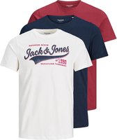Jack & Jones T-shirt - Mannen - rood - navy - wit