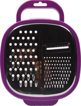 Keukenrasp | Rasp met Opbergbakje en deksel -25x20x6cm - Paars