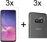 Beschermglas Samsung S10E Screenprotector 3 stuks - Samsung Galaxy S10E Screenprotector - Samsung S10E Screen Protector Camera - 3 stuks