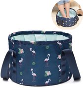 HMerch™ Voetenbad Opvouwbaar - Flamingo patroon - Opvouwbare emmer - Voor voetenbad of kleren wassen