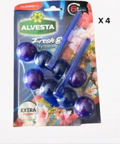 4 X ALVESTA WC HANGER  BLOEMENGEUR MET BLEU WATER VERPAKT PER 2