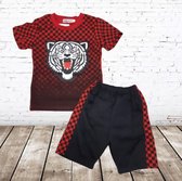 Kleding set tijger rood zwart