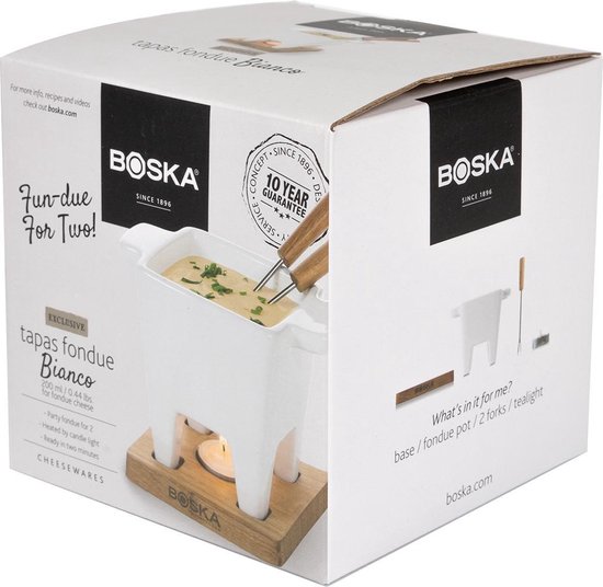 Boska Tapas Fondueset Bianco - Fondueset - Mag in vaatwasser en magnetron - 300 ml van Boska — afbeelding 5