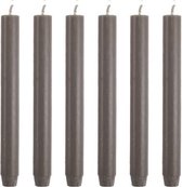 Cactula | Dinerkaarsen - Dikke kaarsen -Warm Grijs - 30 x 2.6 cm - 6 stuks - 20 Branduren