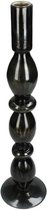 Cactula kandelaar zwart glas Candle Stick Black 40x10x10cm