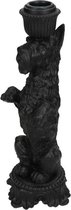 Cactula kandelaar Hond Candle Stick Dog Black 24x8x8cm