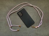 Wondersathome® Universeel telefoonkoord Pinky - telefoon koord voor telefoon hoesje - verstelbare afneembare schouderhals crossbody - universeel voor elke mobiele telefoon -  telefoon ketting