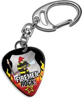 Plectrum sleutelhanger Fireman Rock!