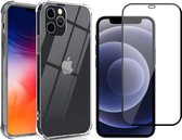 Hoesje geschikt voor iPhone 13 Pro Max en Screenprotector - Shock Proof Case - Transparant