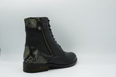 Helioform- 657.007 Zwarte biker boot- python accenten- K- maat 5 ( 38)