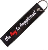 Akyol - Motor Sleutelhanger - The day to happiness - Auto  - Mannen - Stof - Cadeau - 13 x 2.8 cm