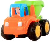 bouwvoertuigen kiepwagen 7,5 cm jongens oranje/groen