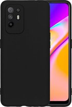 Oppo A94 5G hoesje zwart siliconen case hoes cover hoesjes