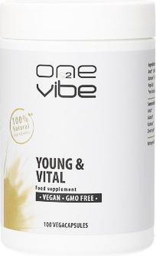 One2Vibe - Young and Vital - 100% natuurlijk - Spierherstel - Vitamine C - Voor Spieren en Gewrichten - 100 capsules