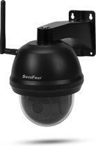 SecuFirst CAM214Z Dome Camera zwart met 128GB opslag - IP Camera draai- en kantelbaar voor buiten - FHD 1080P